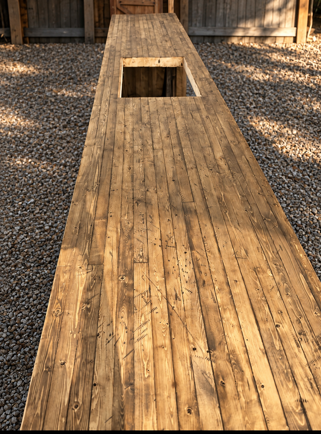 Distressed Butcher Block Countertop