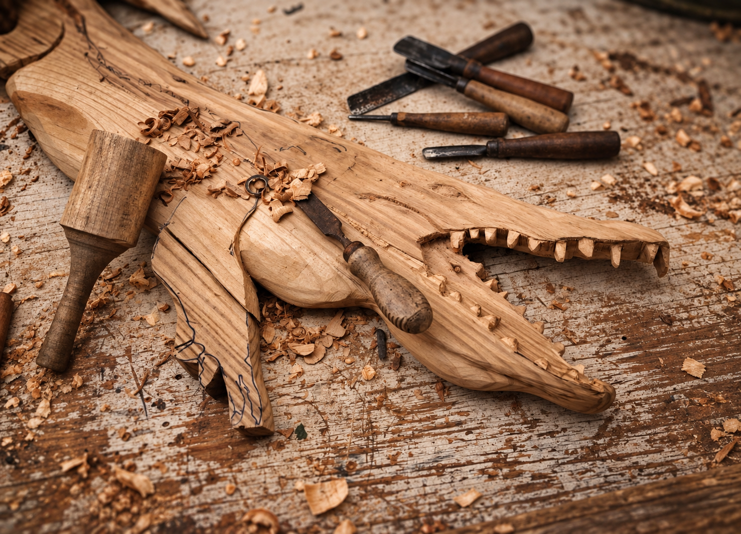 Carved Wooden Hand